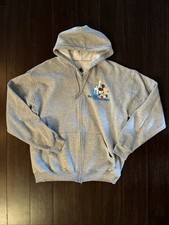 Women's Walt Disney Parks Zip Up Hoodie Sweatshirt Mickey Castle L