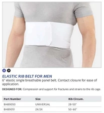 Bell-Horn Elastic Rib Belt For Men Universal - Support for Fracture and Strains 