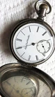Antique Coin Silver Elgin Pocket Watch 15 jewel running