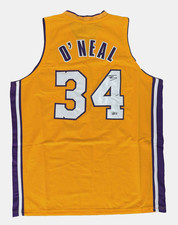 Shaq Shaquille O'Neal Signed Yellow Gold Custom Jersey Beckett  Witnessed