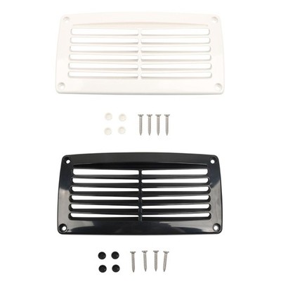 RVs Exterior Vent Cover 8.07X4.13in ABS Louvered Air Vent Grille with Screws