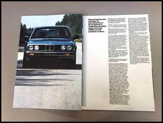 1986 BMW 3-Series 325 325e 325es 30-page Vintage Car Sales Brochure Catalog - Image 2 of 4