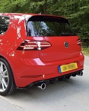 Heckdiffusor GTI Look für Golf 7 Facelift ab 03/2017 Heckansatz Maxton mit ABE