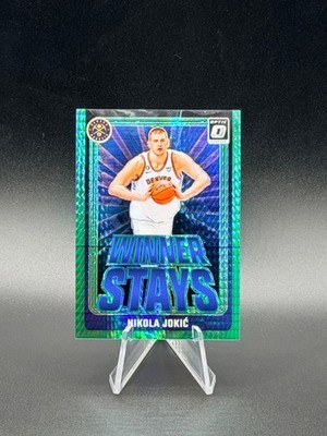 NIKOLA JOKIC 2024-25 Donruss Optic Winner Stays #6 Hyper Green Prizm 230/249