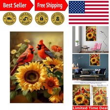 Beginner-Friendly 5D Cardinal Diamond Painting for Stress Relief - 12x16 Inch