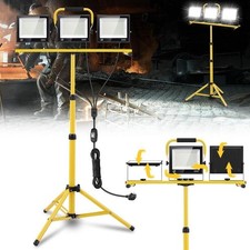 300W LED Work Light 3 Heads Tripod Site Light Adjustable Work Lamp IP66 Outdoor