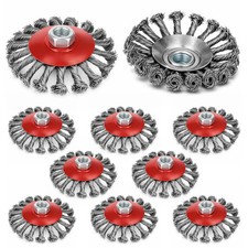10 Pack 4 Inch Wire Wheels for Angle Grinder, Twist Knotted Carbon Steel Wire Wh