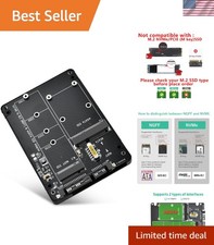 M.2 to SATA Adapter - 2 in 1 Converter for MSATA/M.2 NGFF SSD to 2.5" SATA II...