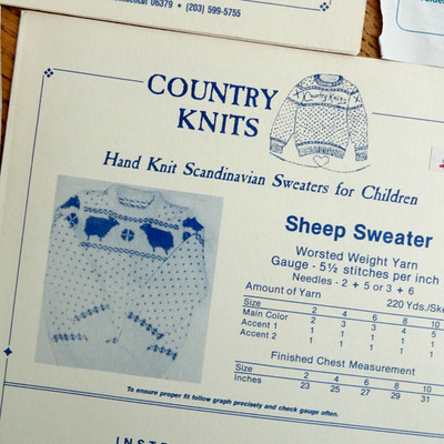 Country Knits Patterns Scandinavian Sweaters for Children Knitting Lot of 7
