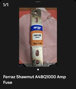 FERRAZ SHAWMUT L FUSE A4BQ1000 1000A 600VAC, 500VDC