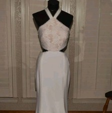 INFML BY Watters White Halter Backless Dress size 2 NWT
