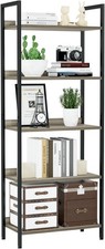 Bookshelf 5 Tier Bookshelves Home Office Bookcase Shelf Storage Organizer Free