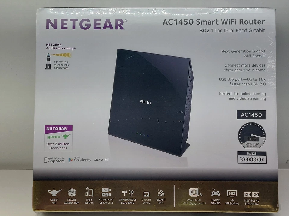 Netgear AC1450 Smart WiFi Router 802.11ac Dual band Gigabit 606449096538 - Image 2 of 4