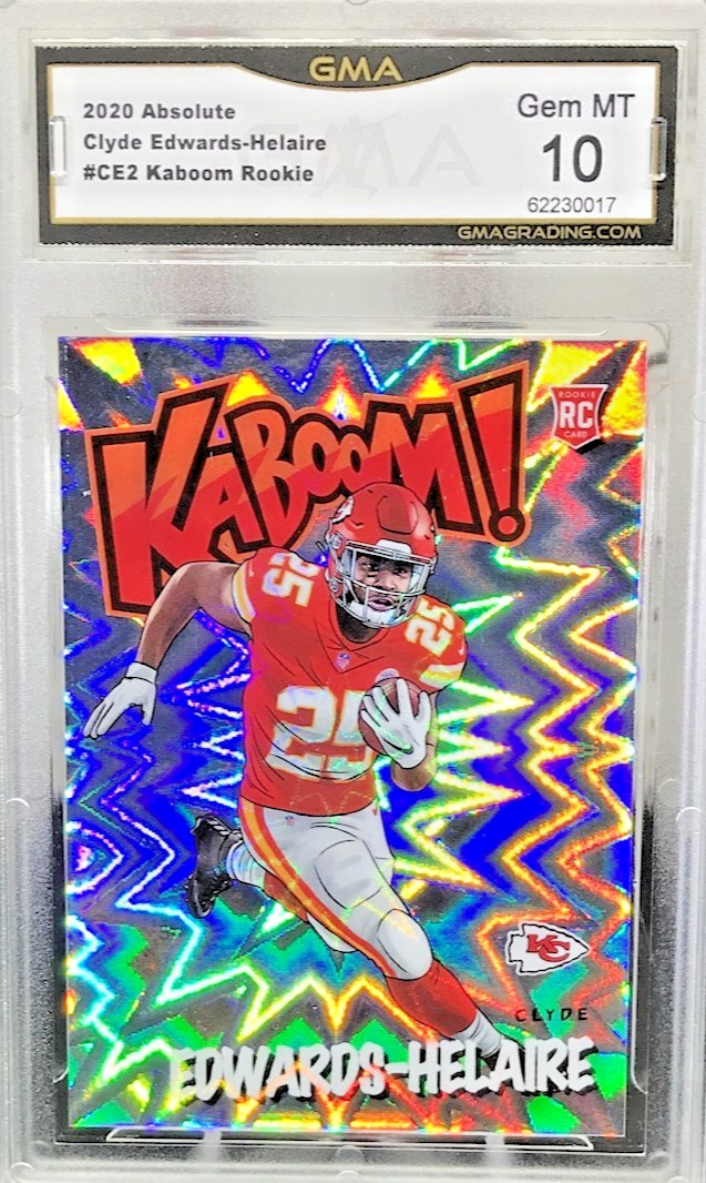 2020 Panini Absolute Clyde Edwards-Helaire Gem Mint 10 Kaboom Rookie #K-CE2 A4