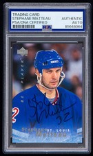 Stephane Matteau Signed 1996 Upper Deck Be a Player Autographs Card #S5 (PSA)
