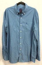 Johnnie O Prep-Formance Men's XL Long Sleeve Button Down Shirt Blue Gingham