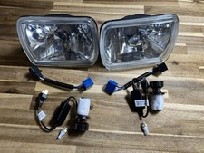 7X6 Inch Glass Square Headlight Housing  H4/9003 High Low Beam Bulbs for H6054