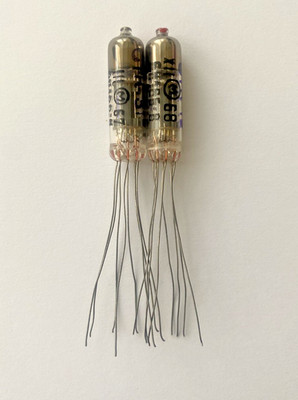 6N16B-V / 6021 (1/2 6SN7) Matched Pair MELZ NEW OTK Strong Made in 1960s 2pcs