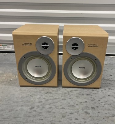 Phillips FWB-MCM7/01 Wooden Speakers 6ohm Flat Metal Cone Woofer TESTED - VIDEO