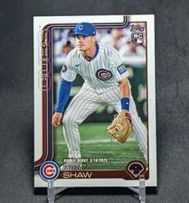 Matt Shaw MLB Debut Rookie RC 2025 Topps Update Series Card #US345 Chicago Cubs