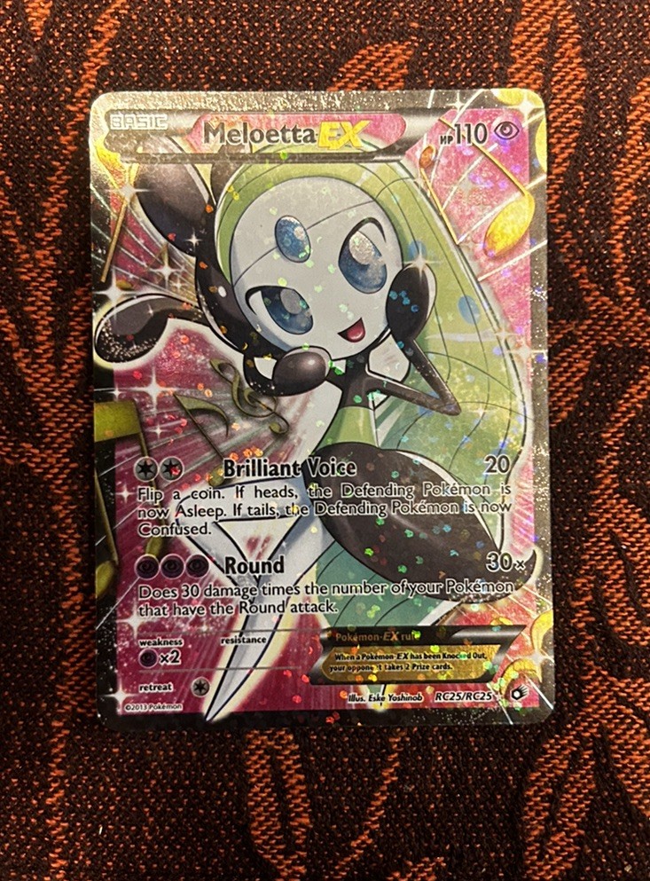 Meloetta EX (Full Art) RC25/RC25 Legendary Treasures LP Condition Nice Card