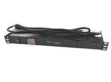 6ft 12 Outlet 1U 19 inch Power Strip Rack Mountable Metal 1875Wat