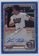 2020 Bowman Draft Chrome Picks Blue Wave Refractor /150 Kala'i Rosario Auto 2s2