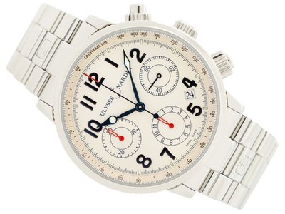 HERRENUHR ULYSSE NARDIN MARINE CHRONOGRAPH 38MM EDELSTAHL AUTOMATIK REF. 353-22