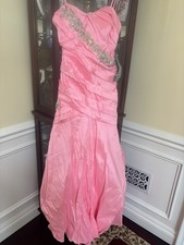 City Triangles Pink Beaded Rhinestone Sweetheart Long Prom Dress Size 13 NWT$250