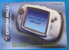 GP32 BLUE GAME PARK PORTABLE CONSOLE Box & Instructions & Install CD NO CONSOLE image