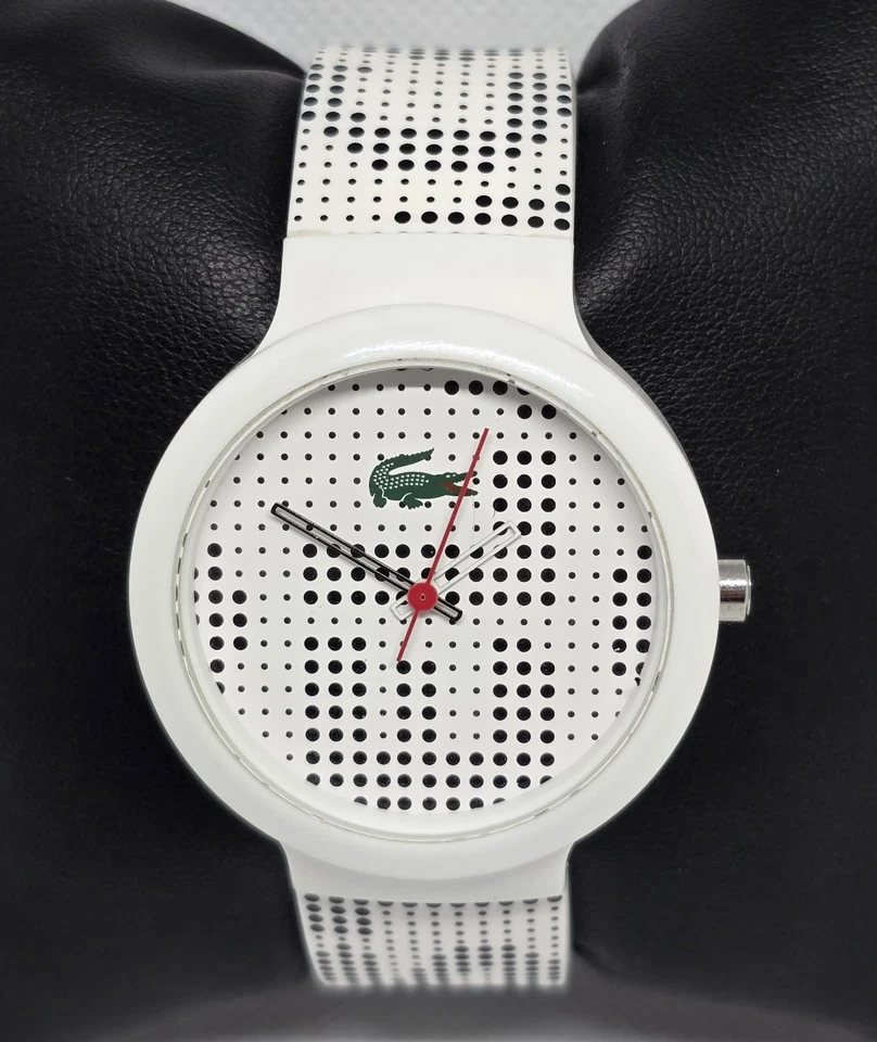 Reloj para mujer Lacoste de moda blanco negro lunares correa de polietileno LC.46.1.29.2224 12 Foto 4 de 4