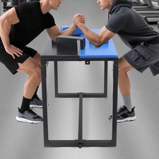 Folding Arm Wrestling Table W/ Elbow  Forearm Pads Wrist Strength Training Desk