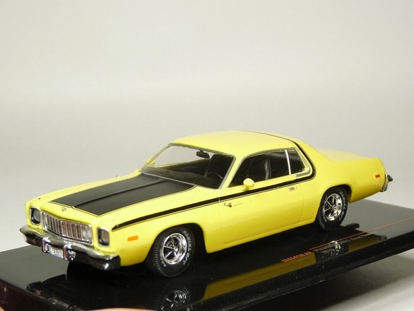 Plymouth Fury Road Runner 1975 Sportwagen 1:43 Gelb Schwarz IXO CLC541N-image