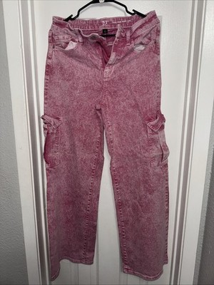 NY & C High Waist Flap Pocket Relaxed Straight Wide Leg  Jeans Sz 8  Pre Owned