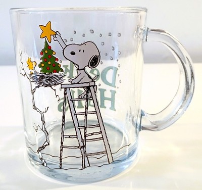 Snoopy Woodstock Peanuts / Glas Kaffeetasse Tee Tasse Coffee Mug Cup klar NEU US
