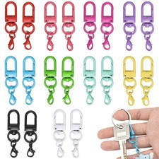 20 Pièces Pivotantes Fermoirs pour Homard, Mousquetons Colorés, Clip pour Por...
