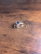 Vintage Cloisonne Floral Enamel Whistle Pendant/Charm