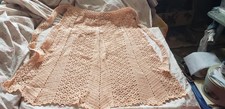 Vintage Peach Colored Crocheted Apron