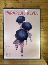 Cappiello PARAPLUIE REVEL Fine Art Lithograph Oversize Poster 52" Black Umbrella