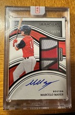 2023 Panini Immaculate MARCELO MAYER Prospect Patch Auto #/10 Encased RED SOX