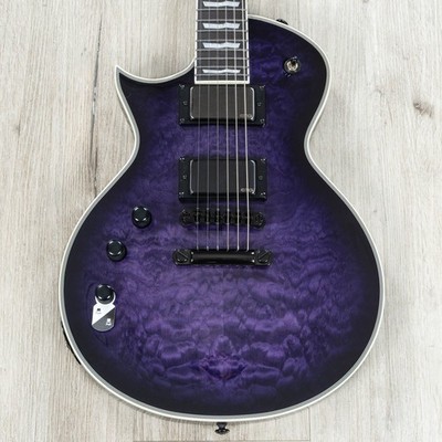 ESP LTD Eclipse EC-1000 Left-Handed Guitar, See Thru Purple
