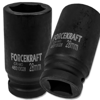 "Forcekraft Schlagschrauber Nuss 3/4\" 28Mm Tief Sechskant Crmo SteckschlüSse"