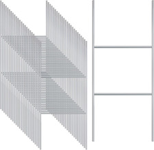 25 Pack H Frame Yard Sign Stakes Metal, 16.5" X 7" Heavy Duty 9 Gauge Yard Sign