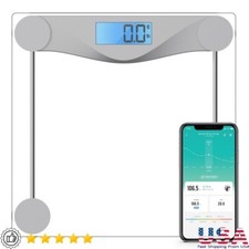 Smart Body Weight Scale Bluetooth LCD Display Accurate Tracking Baby Mode Silver