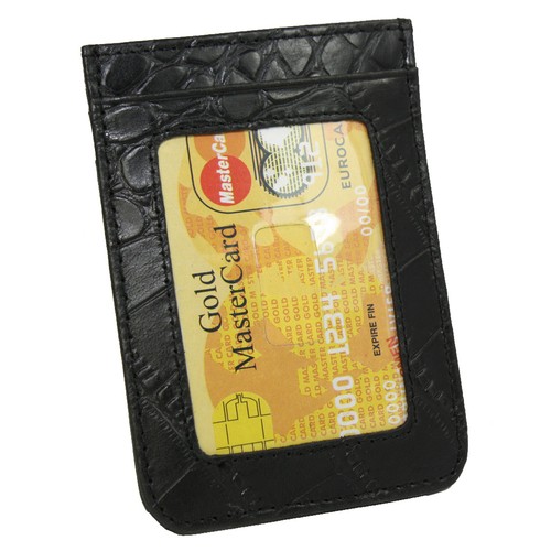 Men's Genuine Leather Wallet ID Credit Card Holder with Magnetic Money Clip - Picture 8 of 14