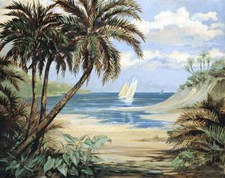 Ceramic Backsplash Tile Mural Beach Scene Kitchen/Bathroom/Shower - Palm Bay