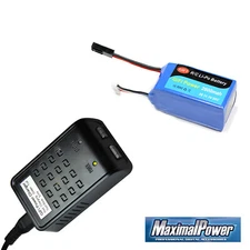 MaximalPower Drone Battery & Charger 100-240V for Parrot AR. Drone 2600mAh 3s