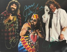 Mick Foley Signed Autographed 11x14 Photo 3 Faces Cactus Jack Dude Love ❤️ 🔥🔥