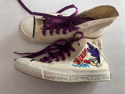 Vintage Keds 93 Looney Tunes Road Runner Wild Coyote Hi Top