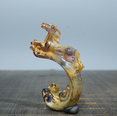 Old Collection of Glass Statues Zodiac Animals Horse Home Decoration Ornaments - Picture 8 of 8